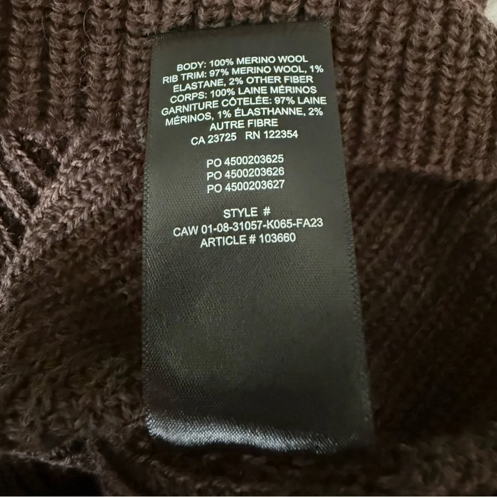 Aritzia Brand Babaton Brown Mock Turtleneck Sleeveless Midi Sweater Dress Size M - Picture 8 of 8